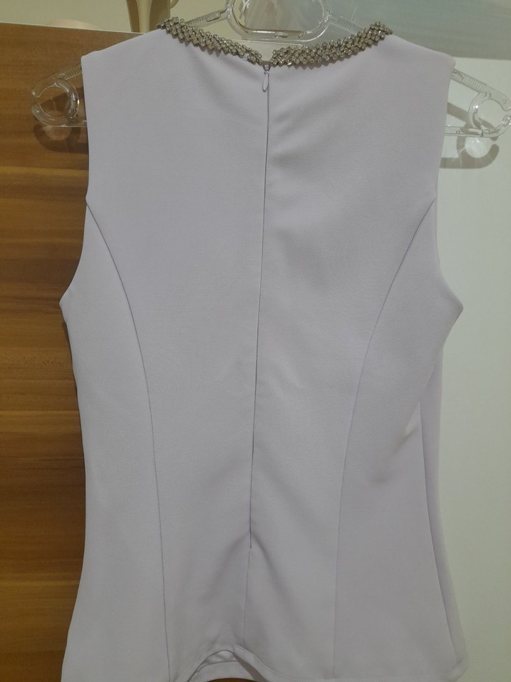 Forever new Taşlı  lila Kolsuz Bluz - Görsel 2