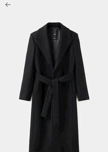 MANGO Siyah Kürk Yaka Detaylı Kaban - Görsel 2