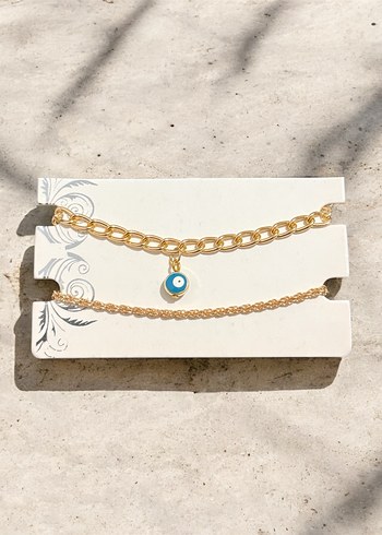 Altın Renkli Zincir Detaylı Kadın Koruyucu Bileklik - Görsel 2