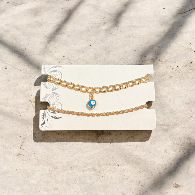 Altın Renkli Zincir Detaylı Kadın Koruyucu Bileklik - Görsel 2