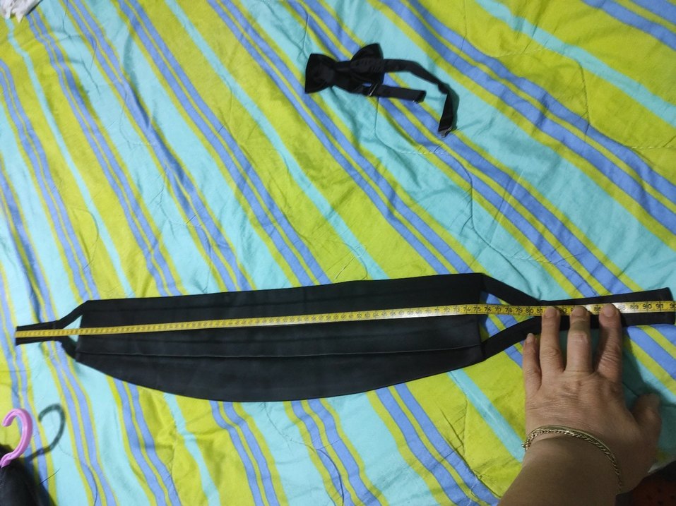 Koyu Renk Erkek Papyon ve kuşak - Görsel 2