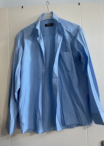 Mavi erkek Gömlek - Görsel 3