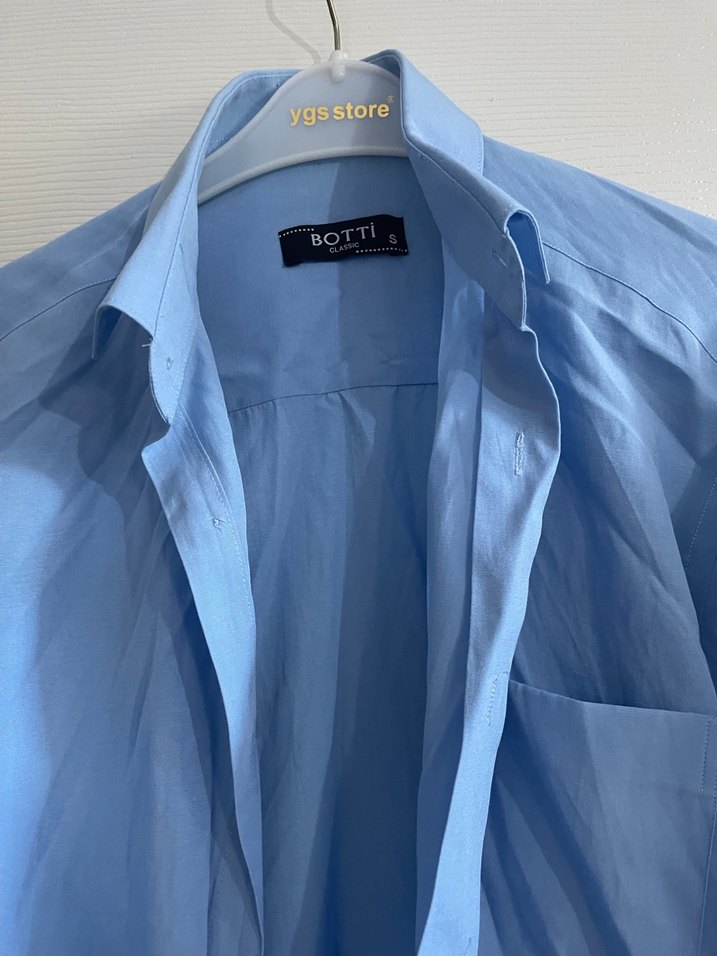 Mavi erkek Gömlek - Görsel 4