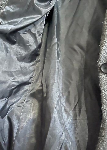 Gri Düz Kesim Uzun kadın Kaban - Görsel 6