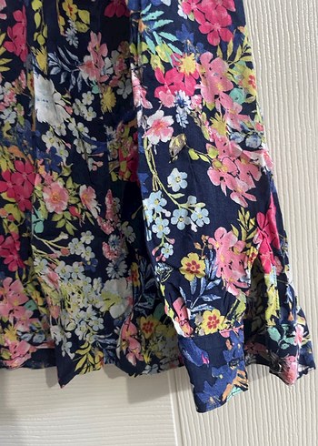 Çiçek Desenli Uzun Hamile Eteği - Görsel 3