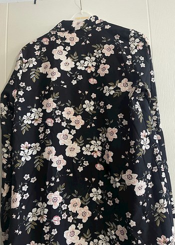 Çiçek Desenli Uzun Kadın Kimono - Görsel 3