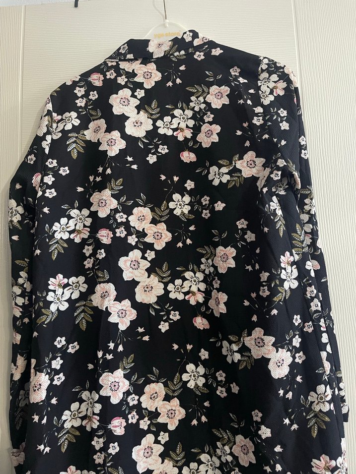 Çiçek Desenli Uzun Kadın Kimono - Görsel 3