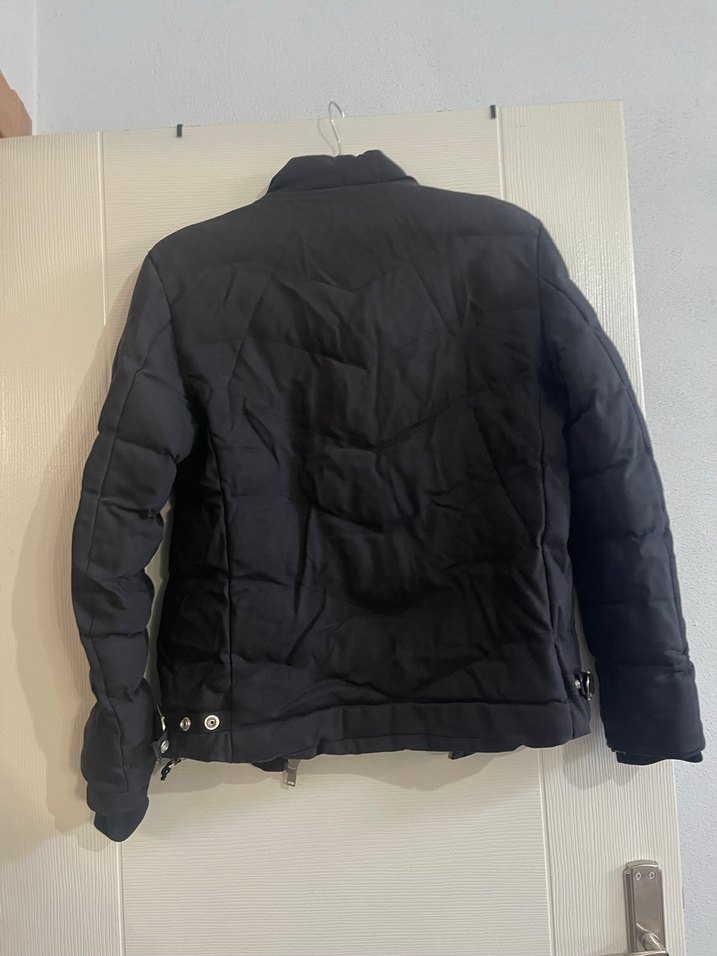 Erkek Siyah Dar Kesim Midi Kışlık Ceket - Görsel 4