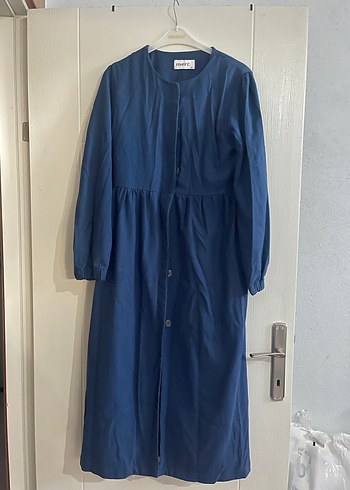 Düğmeli Lacivert Kadın kaşe kaban - Görsel 6