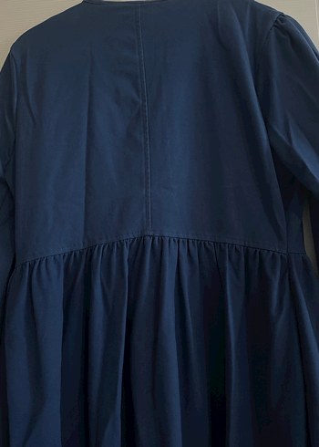 Düğmeli Lacivert Kadın kaşe kaban - Görsel 3