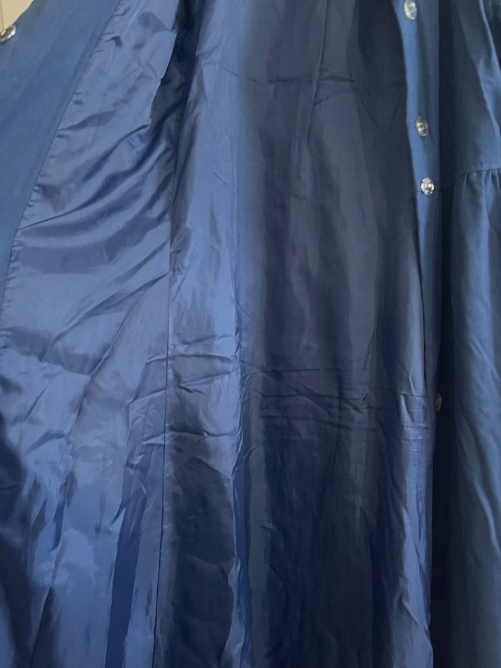 Düğmeli Lacivert Kadın kaşe kaban - Görsel 2