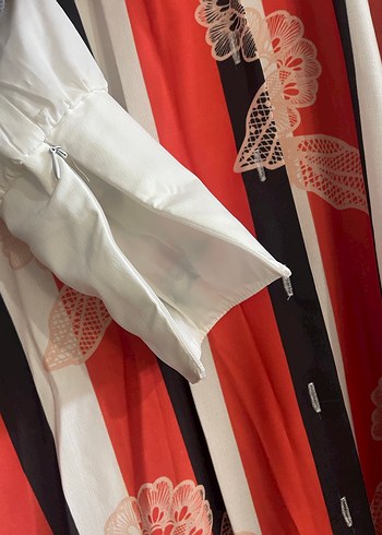 Kadın Uzun Kollu Desenli Uzun Elbise/tunik - Görsel 2