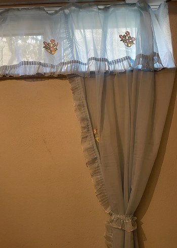 Nakışlı Gri Bohem Perde - Görsel 4