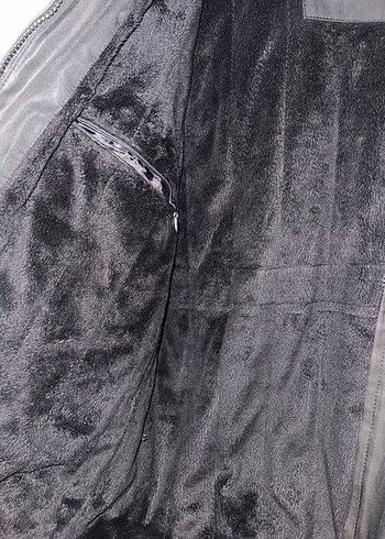 Deri Siyah Erkek Midi Ceket - Görsel 6