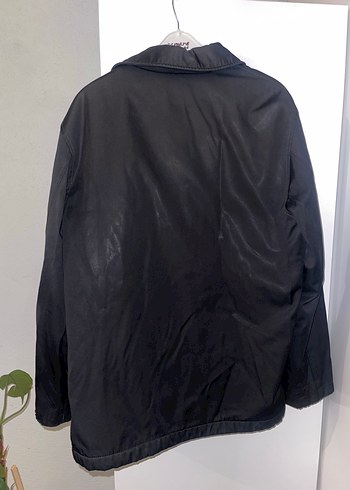 Deri Siyah Erkek Midi Ceket - Görsel 7