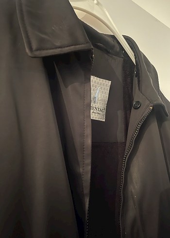 Deri Siyah Erkek Midi Ceket - Görsel 2