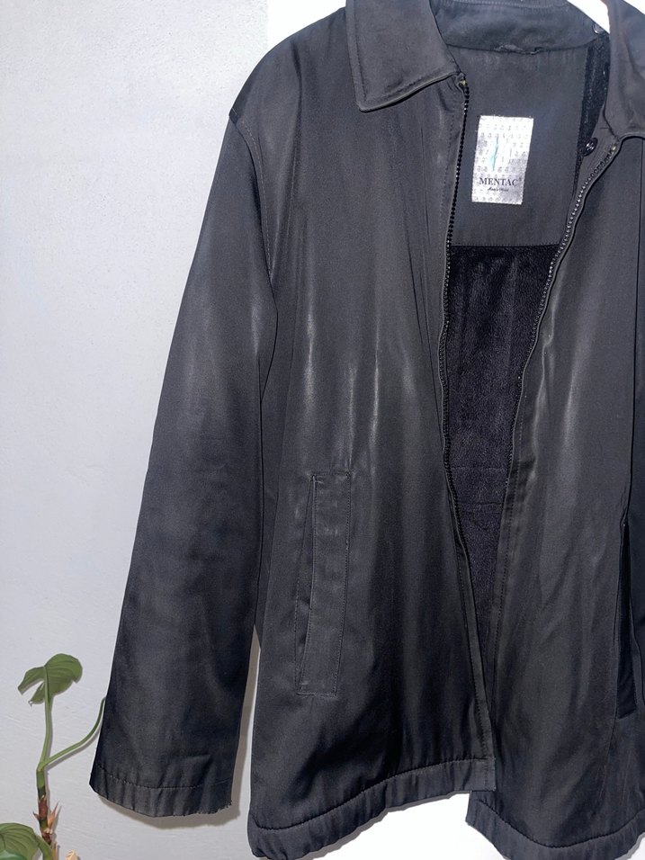 Deri Siyah Erkek Midi Ceket - Görsel 5