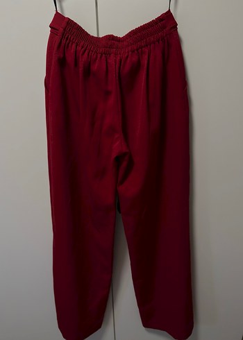 Bordo Kadın Wide leg Pantolon - Görsel 4