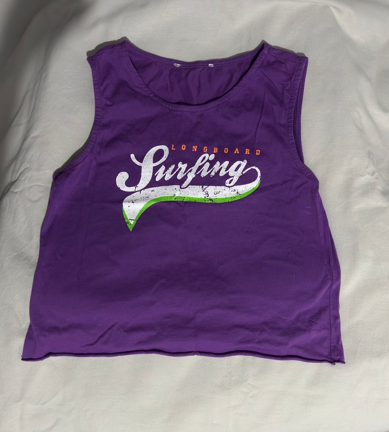 Baskılı Kolsuz Crop - Görsel 2