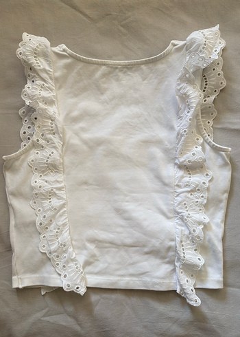 LCW Fırfırlı Kolsuz Beyaz Bluz - Görsel 3