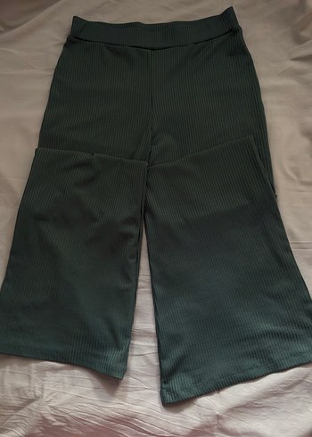 Kadın Haki Bol Paça Pantolon - Görsel 2