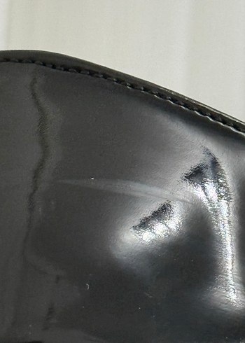 Siyah Kareli Tokalı Blok Topuk Kadın Ayakkabı - Görsel 6