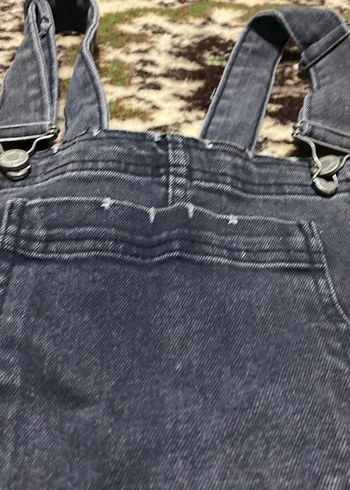 Lacivert Kot Midi Kemerli Tulum elbise - Görsel 3