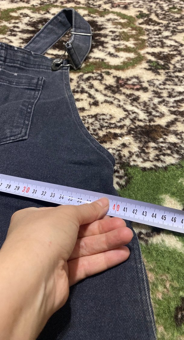 Lacivert Kot Midi Kemerli Tulum elbise - Görsel 5