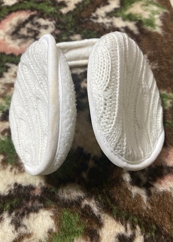 Gri Bohem Mini Triko Kürk Detaylı Kulaklık - Görsel 5