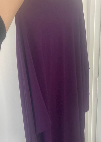 Uzun Mor Kadın ferace - Görsel 3