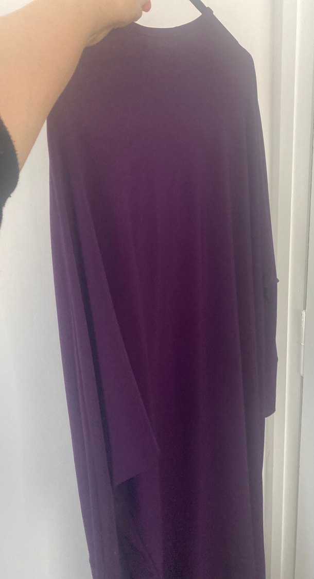 Uzun Mor Kadın ferace - Görsel 3