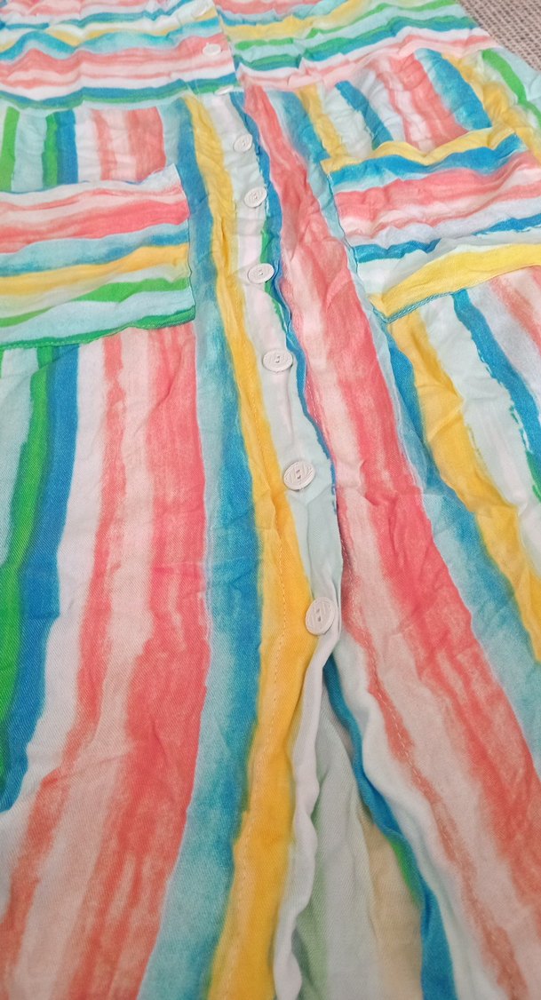 Renkli Piliseli Kadın elbise - Görsel 2