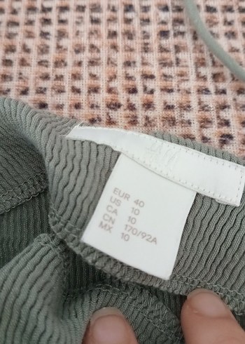 Düz Desensiz Haki Renkli elbise çapraz askılı - Görsel 2