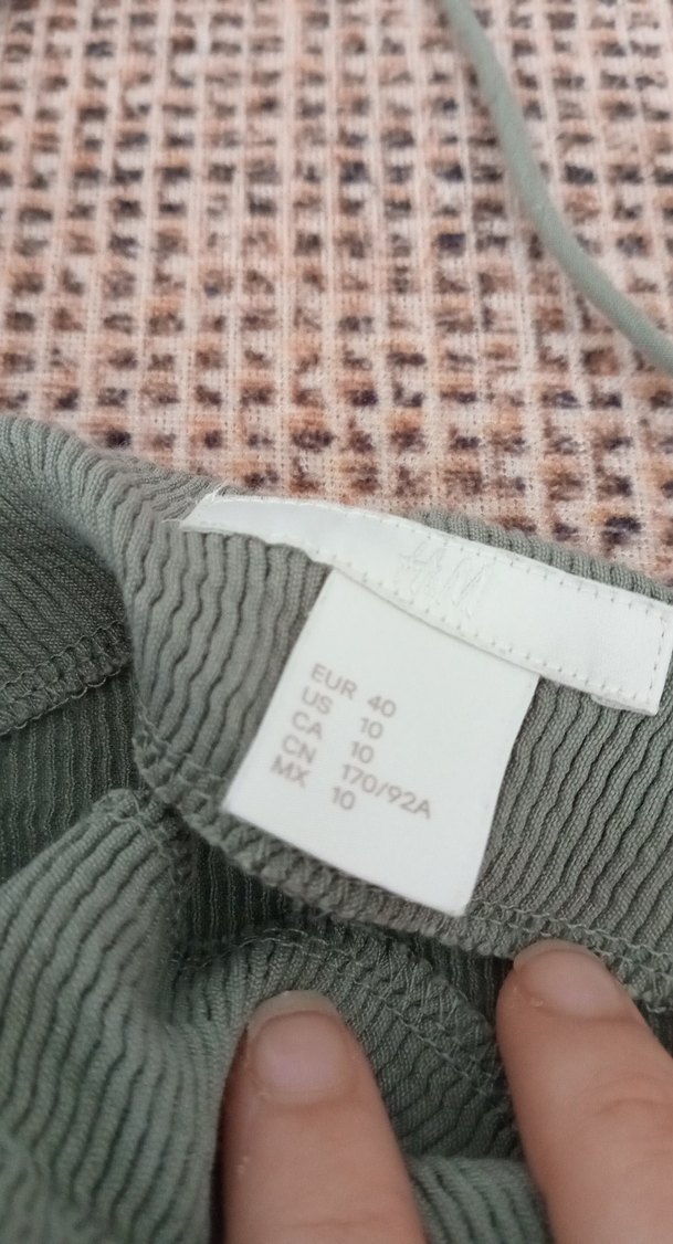 Düz Desensiz Haki Renkli elbise çapraz askılı - Görsel 2