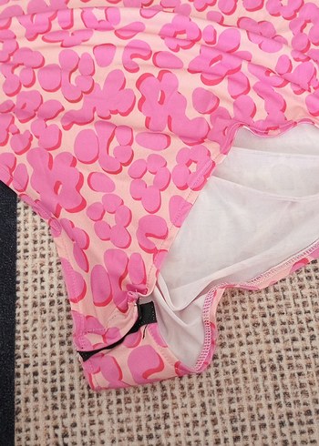 Pembe Baskılı Uzun Kollu Bluz 2xl - Görsel 3