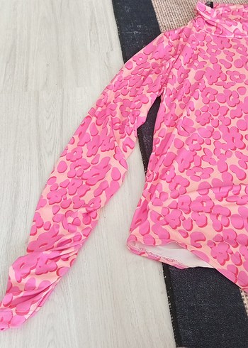 Pembe Baskılı Uzun Kollu Bluz 2xl - Görsel 2