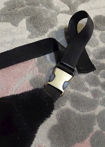 Kemerli Siyah Kadın bel çantası - Görsel 3