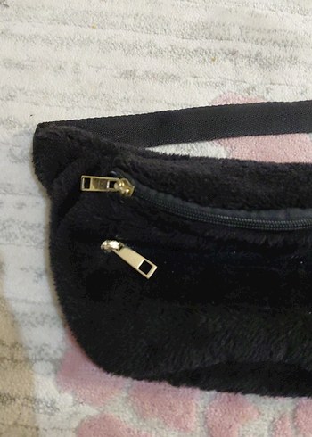 Kemerli Siyah Kadın bel çantası - Görsel 2