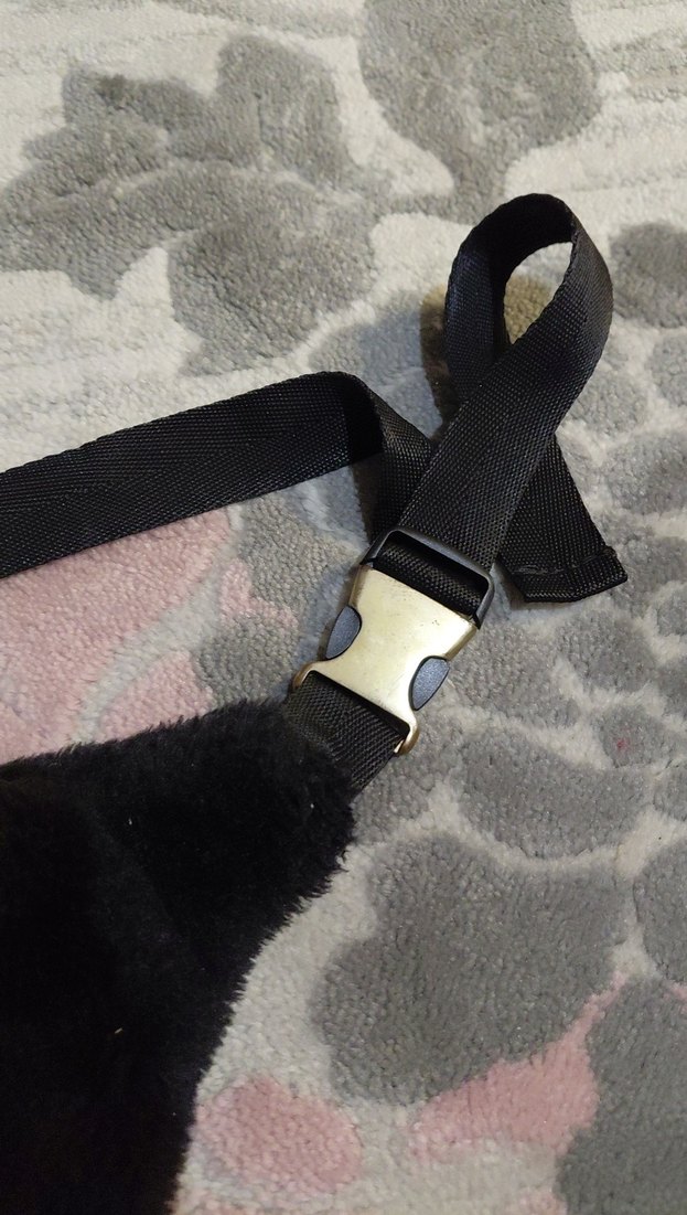 Kemerli Siyah Kadın bel çantası - Görsel 3