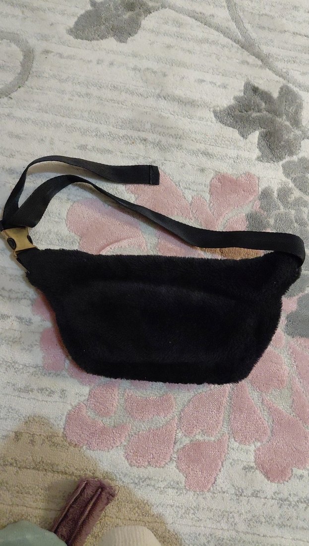 Kemerli Siyah Kadın bel çantası - Görsel 4