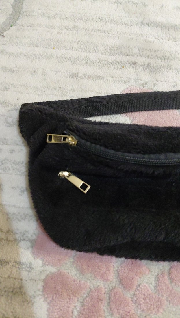 Kemerli Siyah Kadın bel çantası - Görsel 2