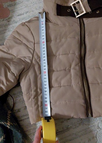 Bej Kemerli Kadın Kışlık Mont - Görsel 2