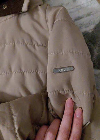 Bej Kemerli Kadın Kışlık Mont - Görsel 3