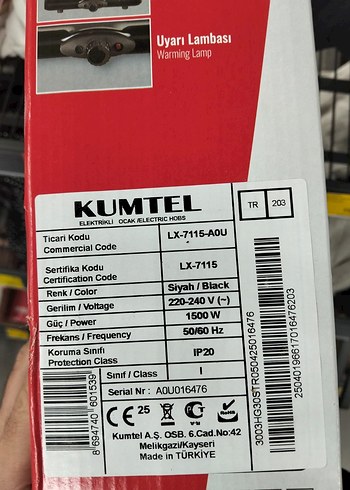 Siyah Elektrikli Ocak Tek Plaka - Görsel 4