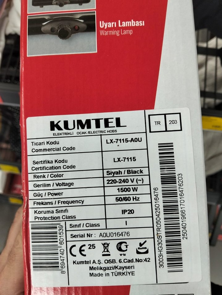 Siyah Elektrikli Ocak Tek Plaka - Görsel 4