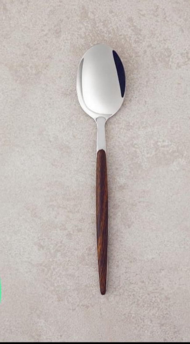 Ahşap Saplı 18 Parça Çatal Bıçak Kaşık Seti - Görsel 2