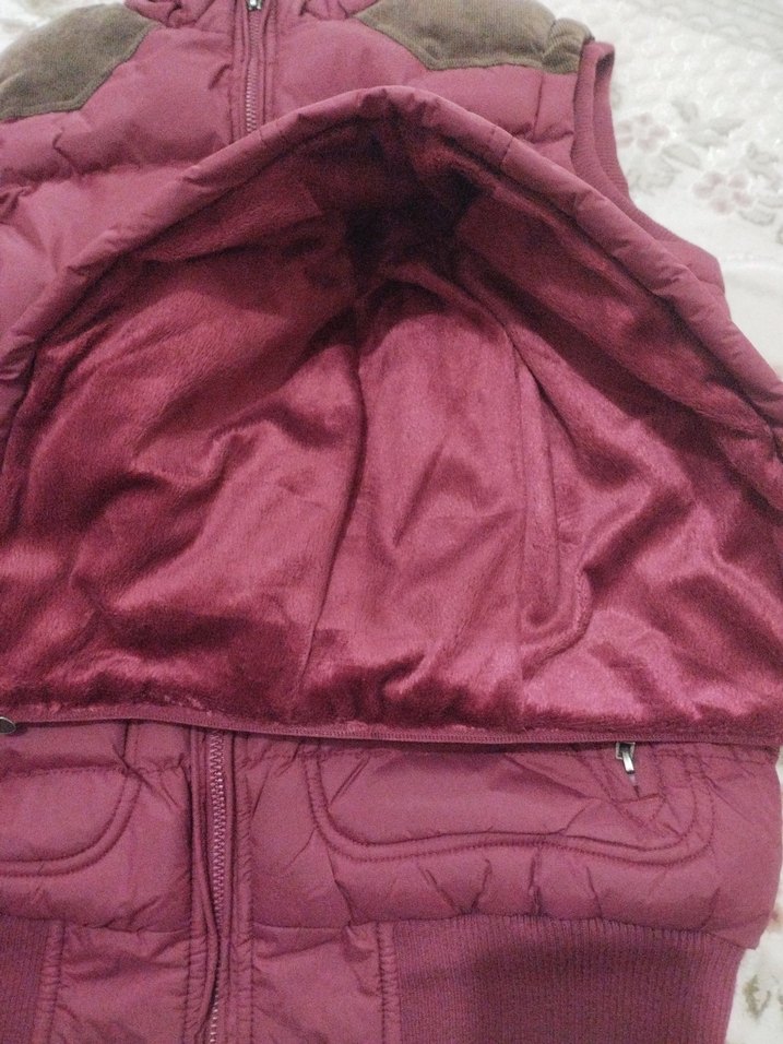 Bordo erkek yelek sapkali - Görsel 4