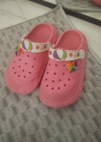 Kız Çocuk Pembe Cırt Cırtlı Terlik - Görsel 2