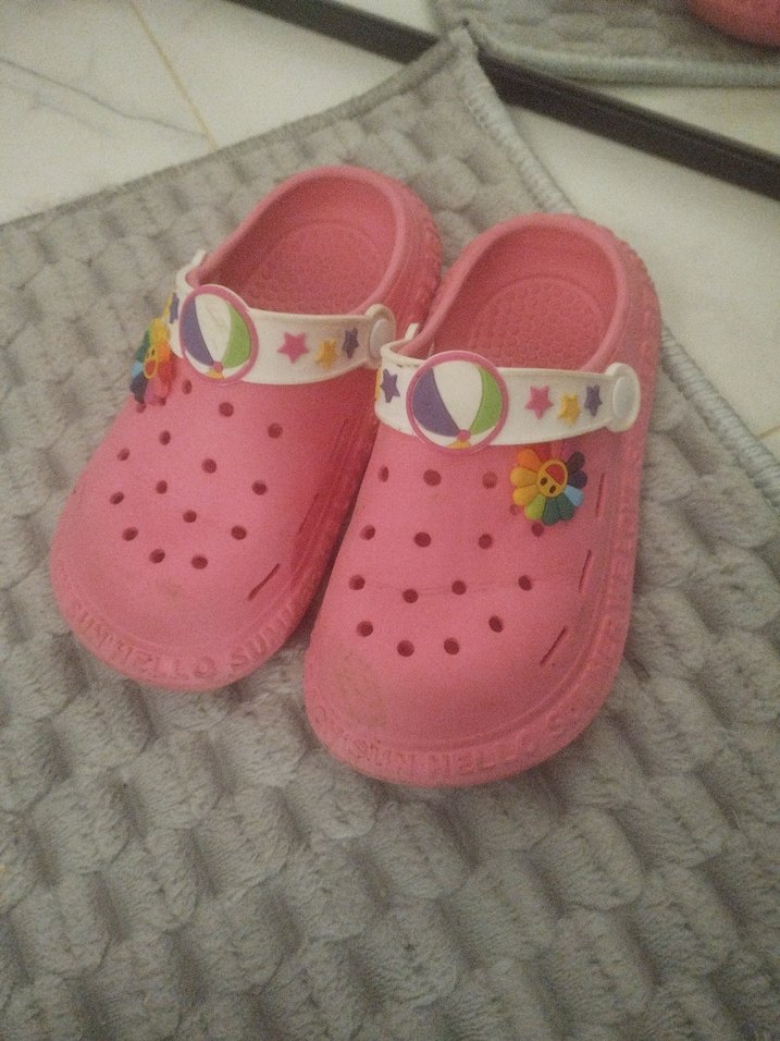 Kız Çocuk Pembe Cırt Cırtlı Terlik - Görsel 2