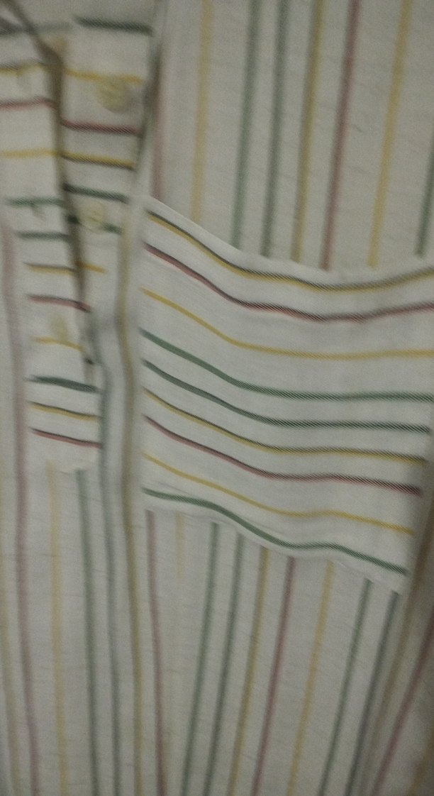 Kadın Bej Çizgili Düğmeli Gömlek - Görsel 2